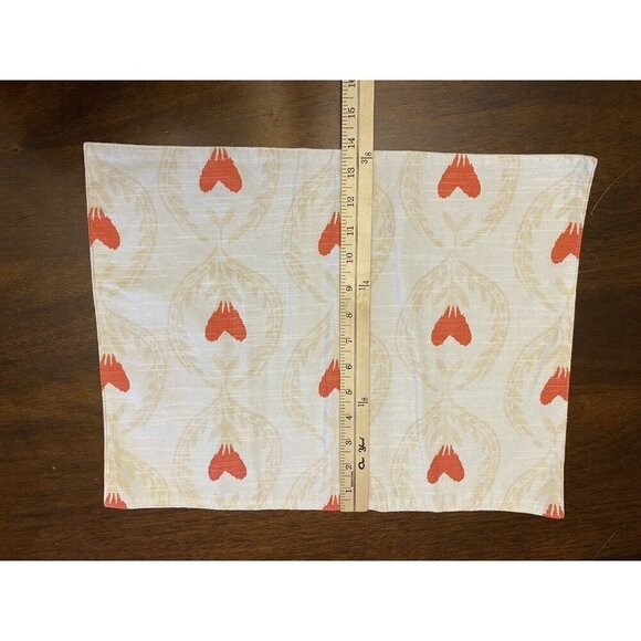 Set Of 6 Place Settings Hearts Placemats REVERSABLE hob nob on the other side - Picture 7 of 11